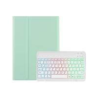 HongHeFu Accessori, Detachable Regular/Tri Color Backlit Touch Keyboard Protective Case Suitable for Samsung Galaxy Tab S10 Fe+ 13.1 inch 2025(Backlit Keyboard+Green)