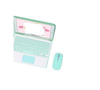 HongHeFu Accessori, Tablet Protective Case with Keyboard And Mouse Set Suitable for iPad PRO 11 inch 5th Gen-2024(Square Touch KB+Mouse+Green)