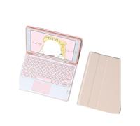 HongHeFu Accessori, Tablet Protective Case with Keyboard And Mouse Set Suitable for iPad PRO 11 inch 5th Gen-2024(Round Touch Keyboard+Pink)