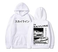 Honghuang Initial D Anime AE86 Felpe con Cappuccio Unisex R34 Skyline GTR JDM Casual Loose Pullover Clothes