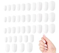 HonGien Set di 600 unghie corte ovali a copertura completa, unghie finte naturali, in acrilico, adesivi per extension per unghie, unghie finte, 10 misure, per fai da te, saloni, casa, manicure