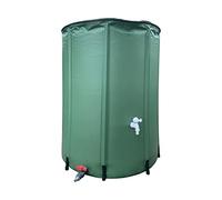 Hongjingda Serbatoio per acqua piovana, 100 l, con copertura in rete e rubinetto, pieghevole, per giardinaggio, ecologico