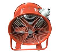 HongKKon Tecnologia di riqualificazione, ventilatore da costruzione 2800 giri/min, ventola assiale 1100 W, 220 V, con 4 ruote, supporto per pavimento, motore antiesplosione, ventola industriale per