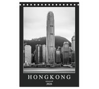 Hongkong schwarzweiß (Tischkalender 2026 DIN A5 hoch), CALVENDO Monatskalender: Erleben sie eine Bildreise durch Hongkong.