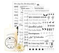 Hongma Kerzentatoo - 4 pellicole per tatuaggi di candela, per candele e candele