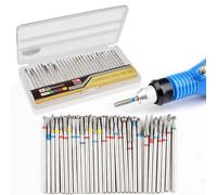 Hongmeru Set di 30 punte diamantate professionali per manicure, pedicure, unghie acriliche