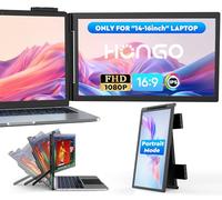 HONGO Estensore schermo per laptop, posizione sinistra o destra, doppio display IPS FHD 1200P da 14,1 pollici, monitor portatile per laptop da 13 a 17 pollici con porta USB-C/HDMI, Plug n
