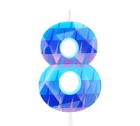 Hongplus 8 candele di compleanno con videogioco 3D Piñata Gaming Party Number 8 Candle Cake Topper per bambini Battle Boys 8th Birthday Decoration Gaming e Videogiochi Decorazioni per feste Forniture