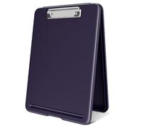 Hongri Portablocco in plastica con contenitore, portablocco aperto per infermieri, avvocati, studenti, aula, ufficio, donne, uomo, dimensioni 34 x 23,9 x 2,3 cm, Viola
