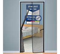 HONGTAISHENG Zanzariera Magnetica 70x200cm, Zanzariere Magnetiche per Porte Finestre, Chiusura Automatica, Zanzariera Finestra per balconi, cantine, camere da letto e porte scorrevoli, Nero