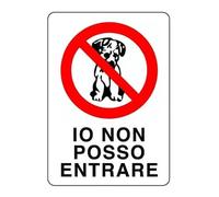 Hongu 6 pz Cartello Io Non Posso Entrare Divieto Ingresso Cani Cartello in PVC 20x30cm