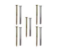 Hongu Vite con Tassello 5 Viti 5x80mm 5 tasselli 8x80mm Fissaggio a Muro Parete