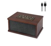 HONGUT Macchina per il rumore bianco in legno con altoparlante Bluetooth, macchina del suono ricaricabile con 70 suoni e timer leviganti, macchina portatile per viaggi, privacy in ufficio,