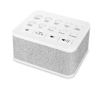 HONGUT Sound Machine, 10 suoni rilassanti e controllo del volume e 3 timer, AC/USB/AA, macchina per il rumore bianco portatile, per dormire e rilassarsi (1107 W, colore bianco)