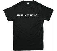 HONGWEl SpaceX T-Shirt, Elon Musk's Aerospace Company Logo Adult & Kids Tee Top T-Shirt Black L