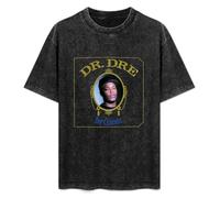 HONGWEl T-Shirt Unisex Retro Dr.Dre The Chronic Cotton Round Neck Black XL