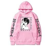 Hongwenstore Death Note Anime Felpa con Cappuccio L Lawliet Pullover Felpa con Cappuccio Cosplay Outwear Giacca con Cappuccio per Uomo e Donna