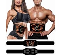 HONGXIAN ABS Stimulator EMS Muscolare, Elettrostimolatore per Addominali,8 modalità e 19 Intensità,Cintura Addominale Elettrostimolatore,EMS Trainer per Uomini Donne Addome/Braccia/Gambe
