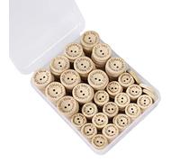 HONGXIN-SHOP Bottoni Naturale Decorativi in Legno Bottoni 2 Fori Handmade with Love Cucito e Lavorazione per Il Mestiere di Cucito Scrapbooking e Fai da Te a Mano Ornamento 150 Pezzi
