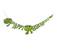HONGXIN-SHOP Decorazioni di Compleanno di Dinosauro Feltro Happy Birthday Banner Decorazione per Festa Party Bambini Toddler Ragazzo Ragazza Verde