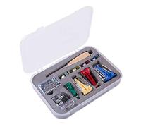 HONGXIN-SHOP Tessuto Nastro Bias Pratico Fabric Bias Tape Makers Kit Nastro per Cucire Quilting 6/12/18/25 mm con Punti di Cucito DIY con Aghi di Perle, Clip di Fissaggio Regolabile, Pressa Piedi