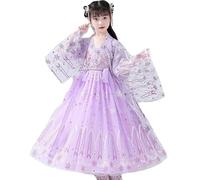 HongYa Costume da fata delle ragazze cinesi tradizionali Vestito di capodanno per la ragazza Vestito da Hanfu Bambini Stile cinese Tang Fotografia Cosplay