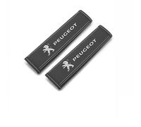 HONGYANFA 2PCS Auto Copri Cintura di Sicurezza in Pelle per Peugeot 208 2019-2024, Imbottitura Cintura di Sicurezza Protezione Cintura Sicurezz,A