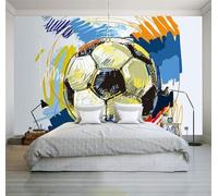 HongYouQi Calcio Paesaggio 3D Moderna Carta Da Parati Decorazione Camera Da Letto Struttura Casa Soggiorno Tv Sfondo-400Cm×280Cm