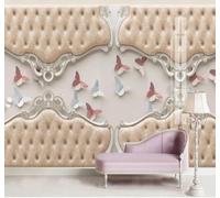 HongYouQi Carta da Parati 3D Creativo Tridimensionale Imbottito Farfalla | Texture Decorative e Lussuose Ideali per Uffici Zone Studio Abitazioni Camere da Letto Soggiorni Pareti D'effetto-150cm×105cm