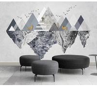 HongYouQi Geometrico Minimalista Paesaggio 3D Moderna Carta Da Parati Decorazione Camera Da Letto Decorazione Della Casa Sfondo Della Tv-250Cm×170Cm