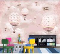 HongYouQi Rosso Mongolfiera Minimalista Paesaggio Carta Da Parati Moderna Home Decor Home Decor Tv Sfondo-350Cm×256Cm