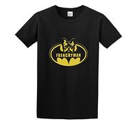 HONGZHENBAO Frenchy Man Dog,Hund,Fun,Bat,Gotham,Justice,Bulldog,Kult,Logo T-Shirt Mens Black Unisex Tees Shirt XL