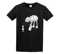 HONGZHENBAO Funny with At At Pet T-Shirt Mens Black Unisex Tees Shirt L
