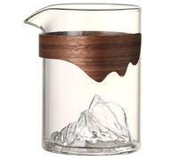 HonHeam Tazza da tè cinese in vetro Gong Dao Bei, tazza da tè cinese Cha Hai, Kung Fu Tea Fair, brocca per servire il tè con manico in legno