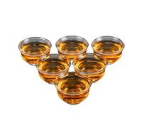 HonHeam Tazza da tè cinese, piccola tazza da tè in vetro Kung Fu tazza da tè, set da 6, mini bicchieri d'acqua per tè verde, Oolong, Pu'er