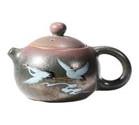 HonHeam Teiera in ceramica giapponese, motivo gru, teiera Xishi fatta a mano, set da tè cinese (A)