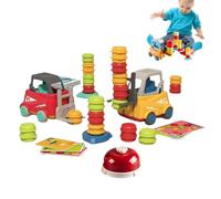 Honhoha Engineer Forklift Transport Game, Giocattolo Carrello elevatore a forche, Giochi da Tavolo interattivi, Giocattolo Auto da Costruzione con Bell, Giocattoli impilabili educativo per Bambini