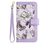 HONHULEE Custodia in pelle resistente agli urti per iPhone X/iPhone XS, custodia in TPU con scomparto per carte di credito, funzione leggio, in ecopelle, compatibile con iPhone X/iPhone XS, lilla