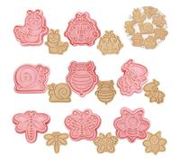 Honicemar Set di Formine per Biscotti a Forma di Animali 3D Tagliabiscotti Plastica Stampi, 8 Pezzi Formine Biscotti Bambini per Decorare Biscotto Dolci Torta