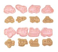 Honicemar Set di Formine per Biscotti a Forma di Veicolo 3D Tagliabiscotti Plastica Stampi, Forme Biscotto per Trasporto Auto 8 Pezzi Formine Biscotti Bambini per Decorare Biscotto Dolci Torta