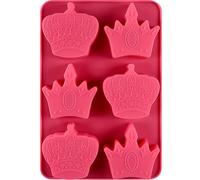 Honicemar Stampo in Silicone a Forma di Corona con 6 Cavità, Stampi di Re Regina Reale Per Cioccolato Antiaderenti per Torte Cioccolatini Caramelle Gelato Gelatine, Colore Casuale
