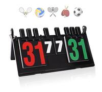 Honicemar Tabellone segnapunti sportivo pieghevole impermeabile Flip Sport Scoreboard portatile per segnapunti Competizioni sportive Calcio Tennis Rugby Ping pong Badminton e altro - multicolore