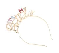 HONITANO 1 Pz. fascia per barrette hair pin bandana hair band fasce per fasce di buon compleanno adorabile copricapo fermaglio per da festa Lega di zinco Golden