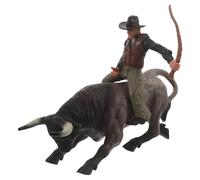 HONITANO 1 Set di di E Action Figure di Cowboy - Giocattoli per Micro Paesaggi - Statuette Creative di Animali da Fattoria per La Corrida per Feste a Tema Western