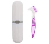 HONITANO 1 set di spazzolino da denti con contenitore - Mini spazzolino per protesi con custodia per allineatori e bocchini - Strumento per la pulizia del contenitore adatto ai viaggi