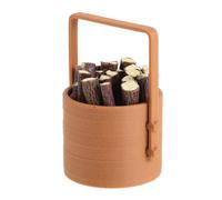 HONITANO 1 Set Secchio per legna da ardere per casa delle bambole con ceppi - Accessori per in miniatura 1:12 - Porta legna in plastica per decorazione cucina casa delle bambole Accessori per micro