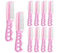 HONITANO 10 pettini per parrucche: spazzola portatile per parrucche con denti in acciaio - pettine professionale per capelli sintetici per extension per capelli da donna, parrucchiere, styling e cura