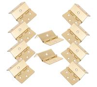 HONITANO 10 pezzi Cerniere Antiche in Ferro per Mobili Vintage Resistenti e Versatili per Porte Armadi e Scatole in Legno Finitura Gialla per Progetti Te