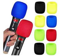 HONITANO 10 pezzi Copertura Microfono Antivento Spugnette Protettive Colorate per Ktv Materiale Sicuro e Leggero Design per Conferenze e Interviste Facile Sostituzione senza Perdite