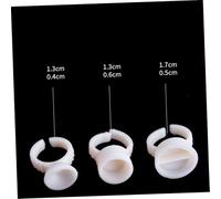 HONITANO 100 pezzi Anelli in Silicone per Tatuaggi e Contenitori per Colore Sopracciglia Media Senza Divisione Capacità per Trucco Permanente ed Estensione Ciglia Uso Colore Bianco 100pcs